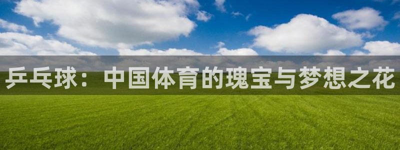 77体育官网：乒乓球：中国体育的瑰宝与梦想之花